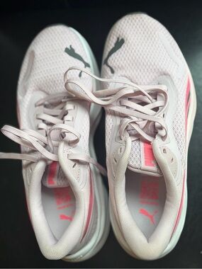 Puma Women's Running Sneakers - Light Pink with Coral Accents